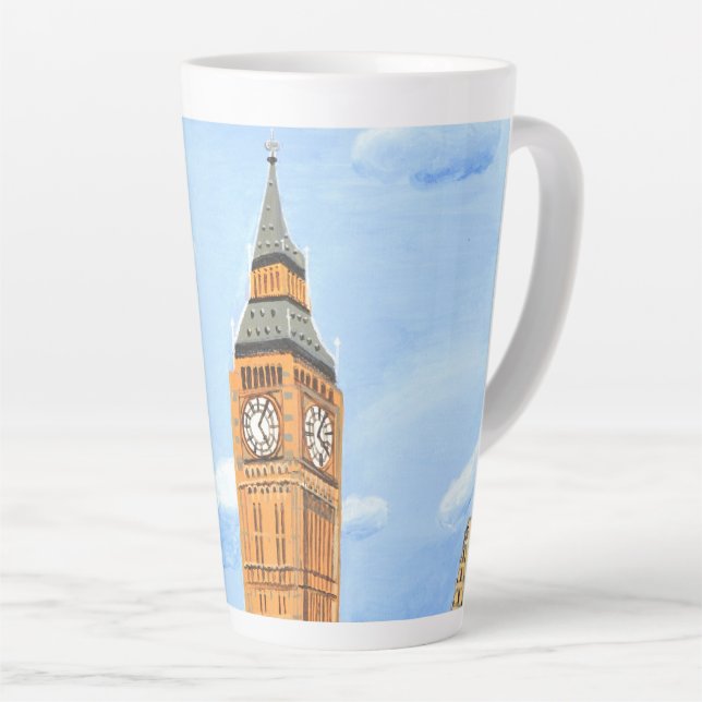 Big Ben London latte mug  (Right Angle)