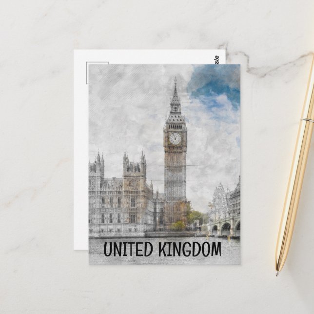 Big Ben, London, United Kingdom Postcard (Front/Back In Situ)