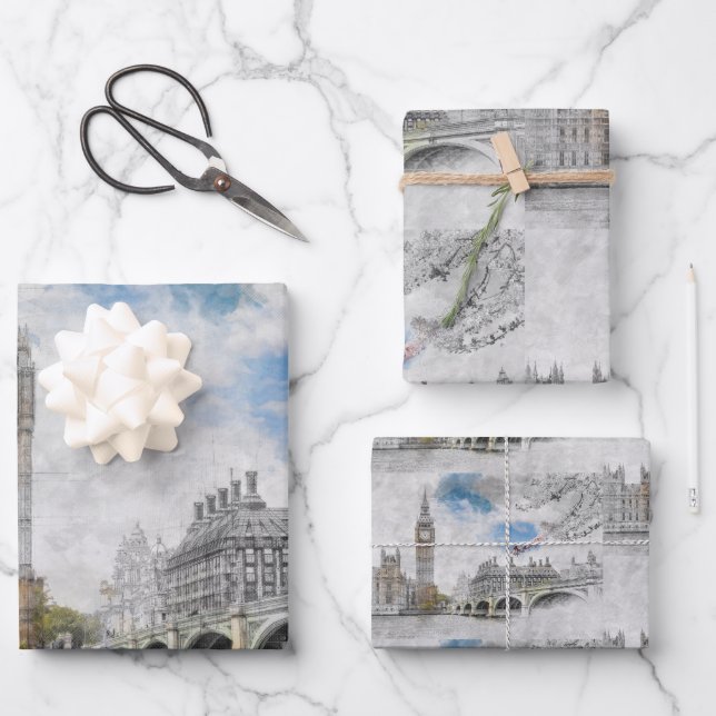 Big Ben London Wrapping Paper – UK Travel  (Front)