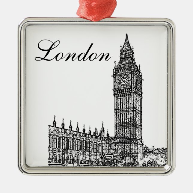 Big Ben Metal Ornament (Front)