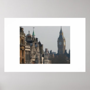 Big Ben peeks over the skyline Poster