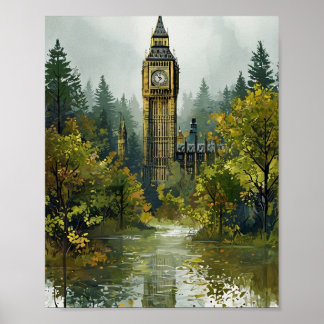 Big Ben Poster – Vibrant London Illustration