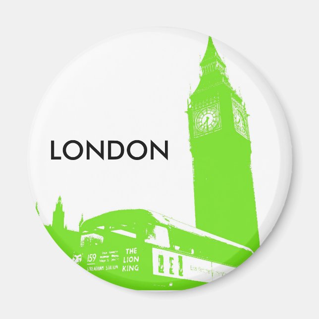 Big Ben Retro Magnet (Devant)