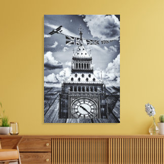 Big Ben Surreal British Art, London Canvas Print