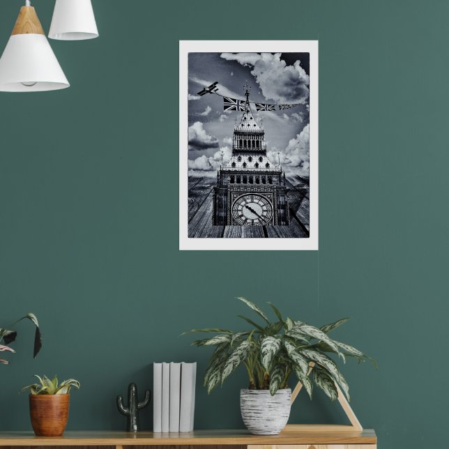 Big Ben Surreal British Art, London Poster (Living Room 1)