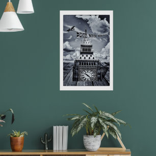 Big Ben Surreal British Art, London Poster