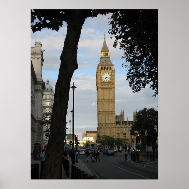 Big Ben Through a Tree Poster (Front)