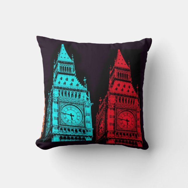 Big Ben Throw Pillow (Front)