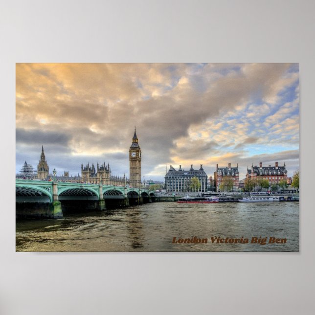 Big Ben , Victoria London Poster (Front)