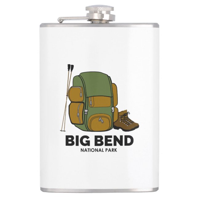 Big Bend National Park Backpack Hip Flask (Front)