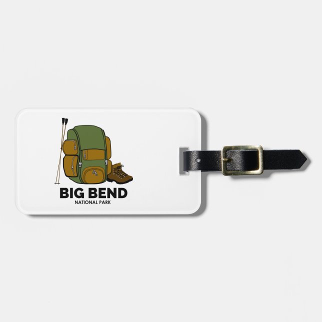  Big Bend National Park Backpack Luggage Tag (Front Horizontal)