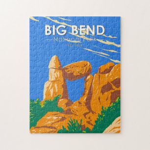Big Bend National Park Balanced Rock Vintage Jigsaw Puzzle