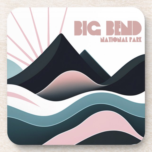 Big Bend National Park Coloured Hills Coaster (Front)