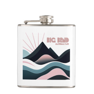 Big Bend National Park Coloured Hills Hip Flask