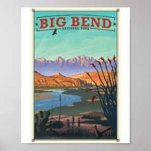Big Bend National Park Litho Artwork Poster