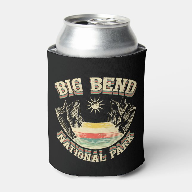Big Bend National Park Retro Can Cooler (Can Front)
