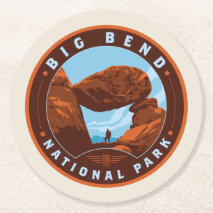 Big Bend National Park Round Paper Coaster