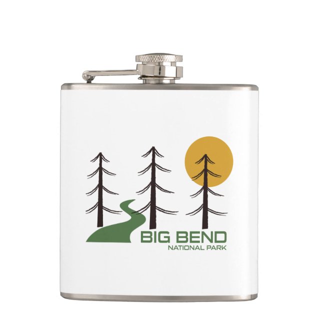 Big Bend National Park Trail Hip Flask (Front)