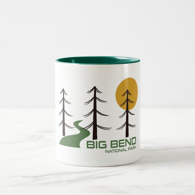 Big Bend National Park Trail Two-Tone Coffee Mug (Center)