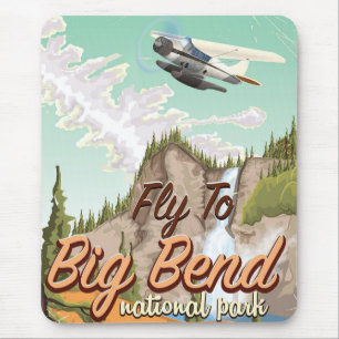 Big bend national park vintage travel poster mouse pad