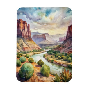 Big Bend National Park Watercolor Painting  Magnet