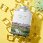 Big Bend National Park Wedding Favour Custom  Can Cooler<br><div class="desc">Capture the beauty of Big Bend National Park. The front and back both showcase a stunning photograph of your wedding city as a memento for your guests. The front features your names and date while the back includes "thank you" text along with your names.</div>