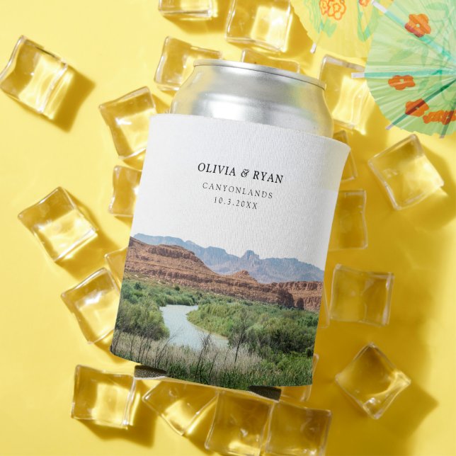 Big Bend National Park Wedding Favour Custom  Can Cooler (In Situ Summer)