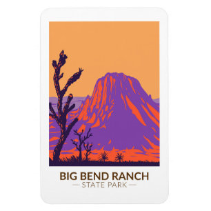 Big Bend Ranch State Park Texas Vintage  Magnet