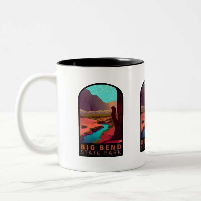 Big Bend State Park Texas Two-Tone Coffee Mug (Left)