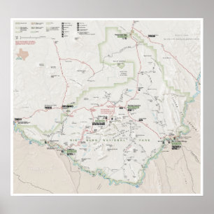 Big Bend (Texas) map poster