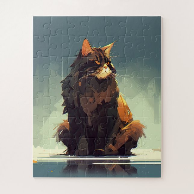 Big Beutiful and Majestic Cat Jigsaw Puzzle (Vertical)