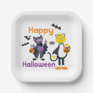 Big Bird and Count Happy Halloween Paper Plate