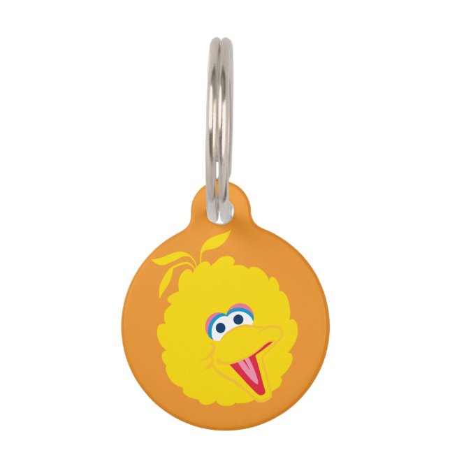 Big Bird Face Pet ID Tag (Front)