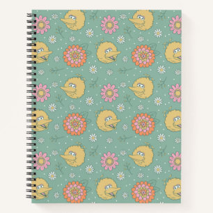 Big Bird   Good Vibes Floral Pattern Notebook