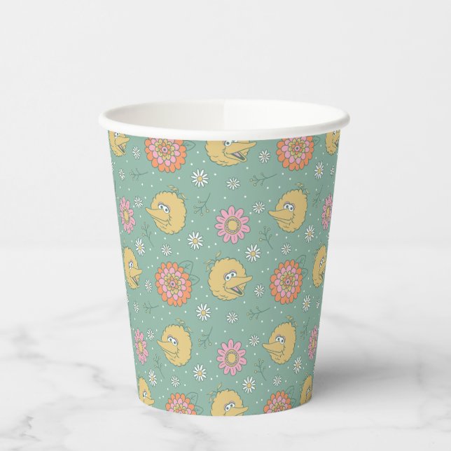 Big Bird | Good Vibes Floral Pattern Paper Cups (Left)