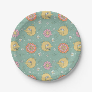 Big Bird   Good Vibes Floral Pattern Paper Plate