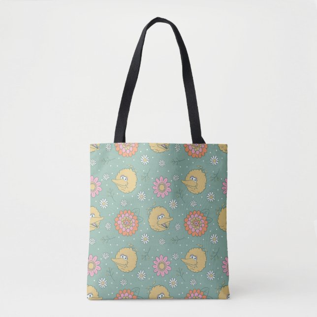Big Bird | Good Vibes Floral Pattern Tote Bag (Front)