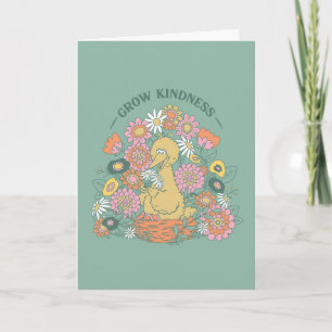 Big Bird   Grow Kindness Floral Graphic Card
