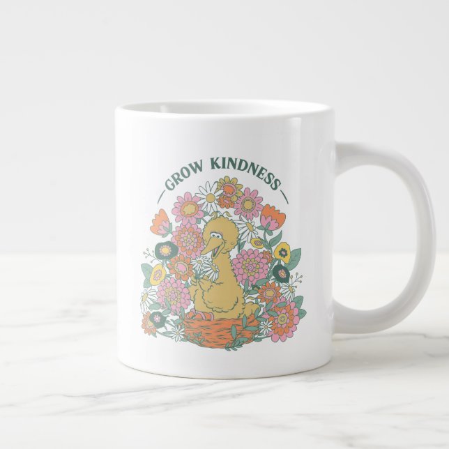 Big Bird | Grow Kindness Floral Graphic Large Coffee Mug (Right)