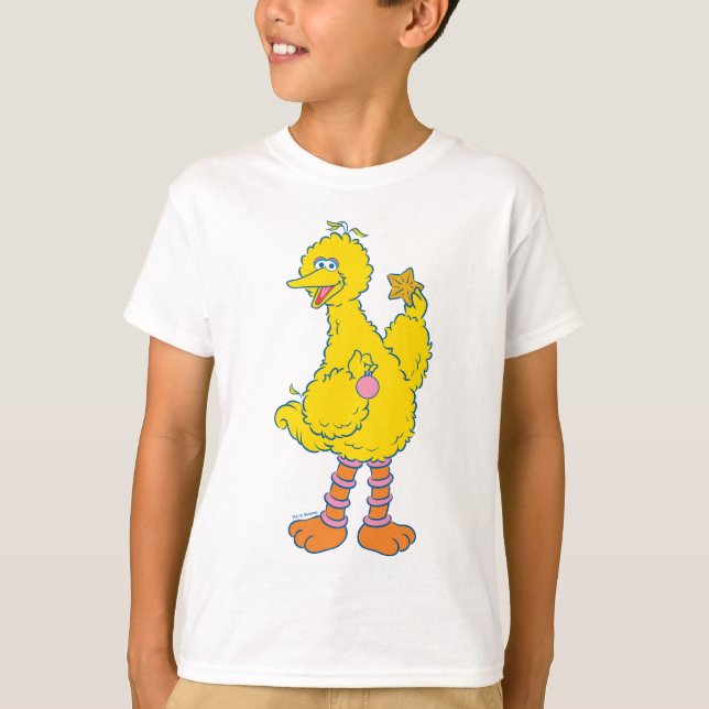 Big Bird Holding Christmas Ornaments T-Shirt (Front)