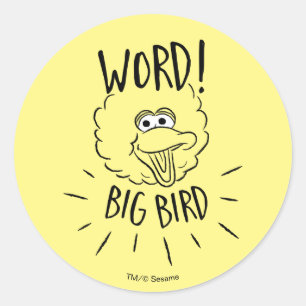 Big Bird Skate Logo - Word! Big Bird Classic Round Sticker