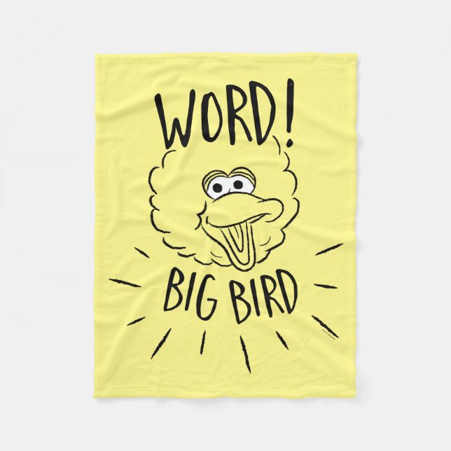 Big Bird Skate Logo - Word! Big Bird Fleece Blanket (Front)