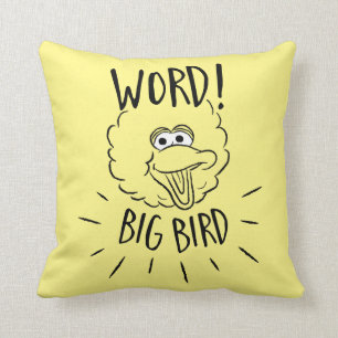 Big Bird Skate Logo - Word! Big Bird Throw Pillow