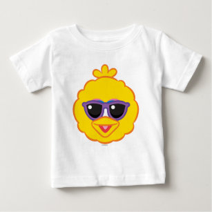 Big Bird Smiling Face with Sunglasses Baby T-Shirt
