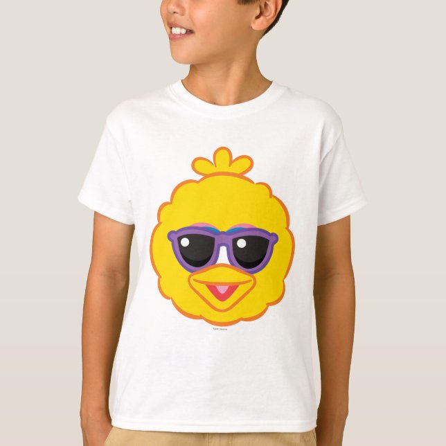 Big Bird Smiling Face with Sunglasses T-Shirt (Front)