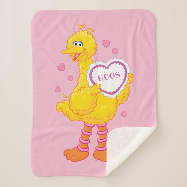 Big Bird Valentine Sherpa Blanket (Front)