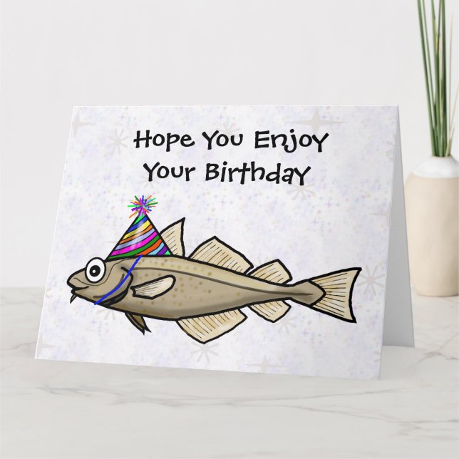 Big Birthday Cod Funny Birthday Card (Front)