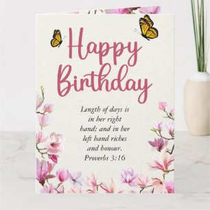 Big Birthday Mom Pink Floral Scriptural Text  Card