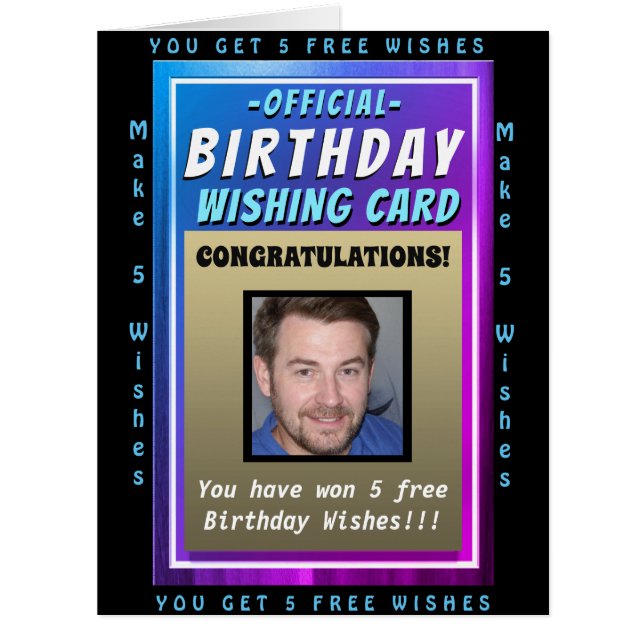 Big Birthday Wishes Greeting Card (Front)