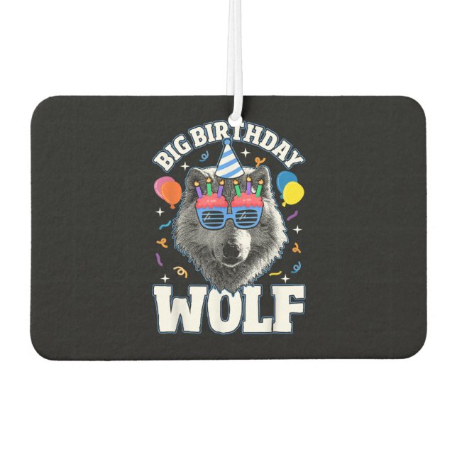 Big Birthday Wolf for Wolves Air Freshener (Front)